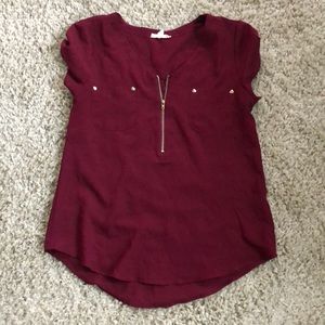 Cranberry Red Shirt